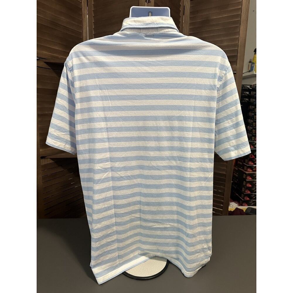Polo Ralph Lauren Men’s Short Sleeve Polo Shirt Large Pocket Horse Blue White - Picture 3 of 6